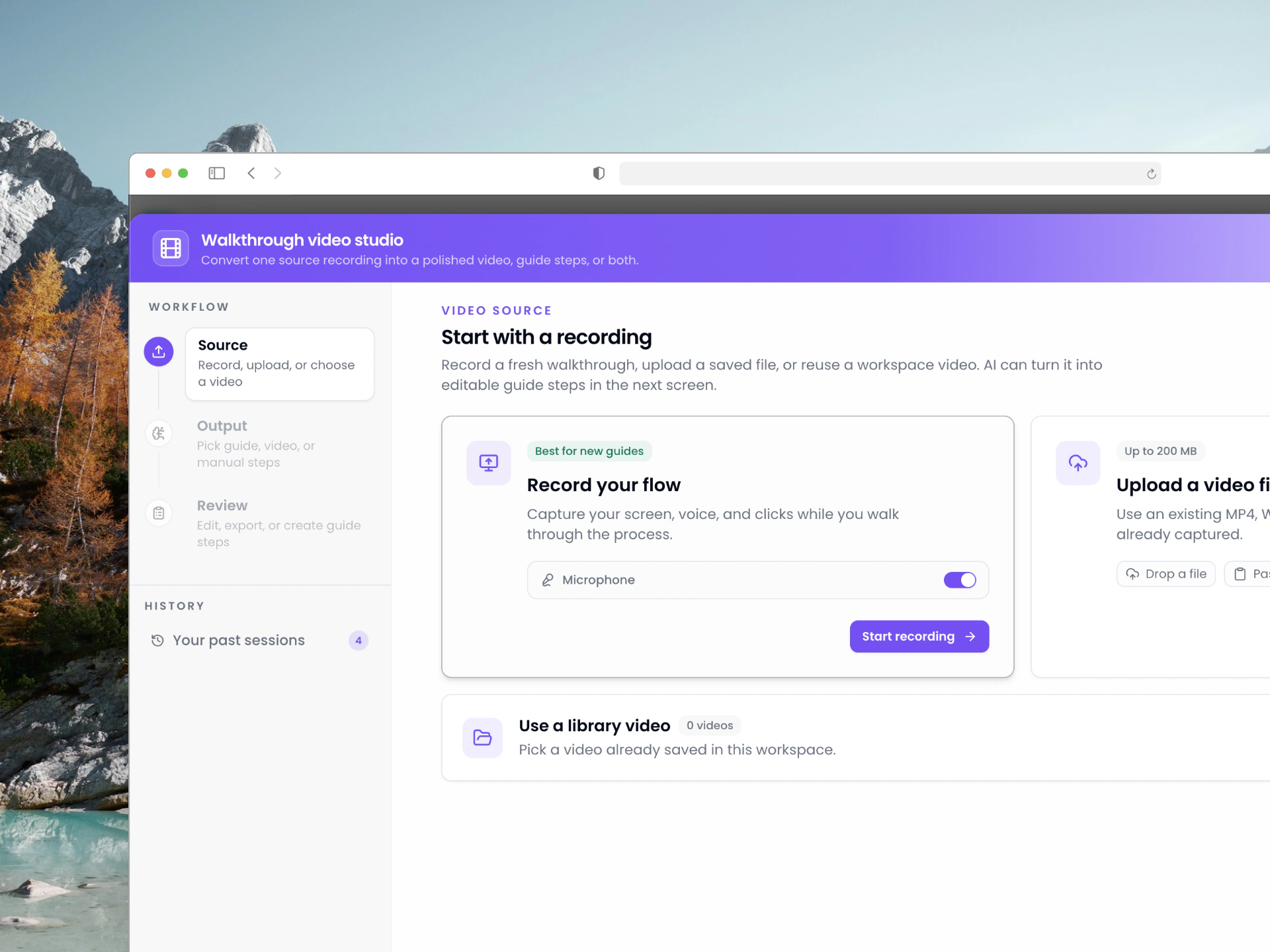 Capturing a workflow in Steperly